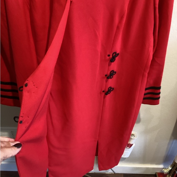 EUC - Red Wrap Dress with Black Accents - Worn Once - Sz 22w! - Picture 6 of 10